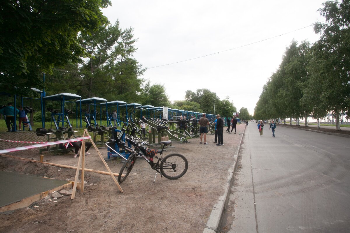 Петрозаводск набережная тренажеры Маркелова