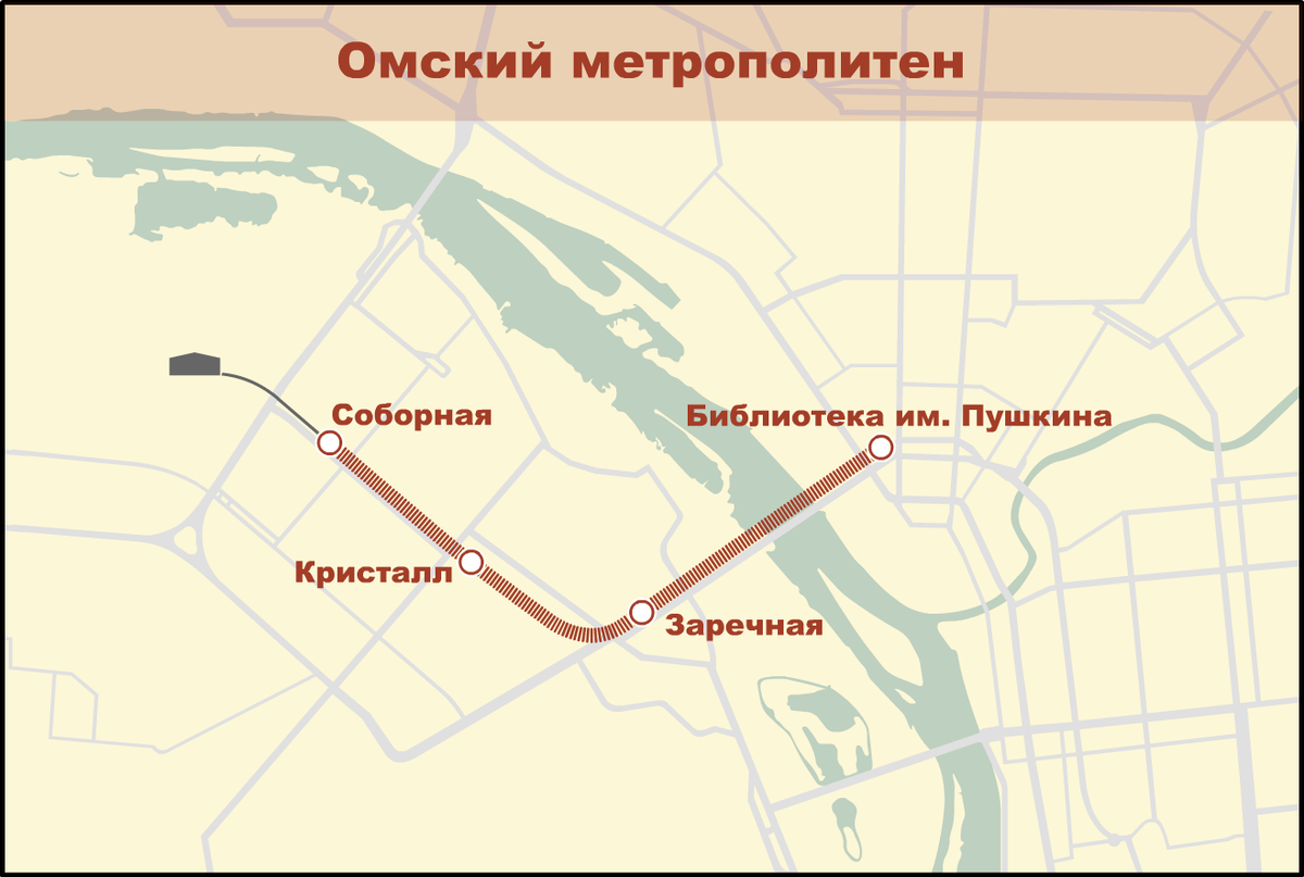 Карта омского метрополитена