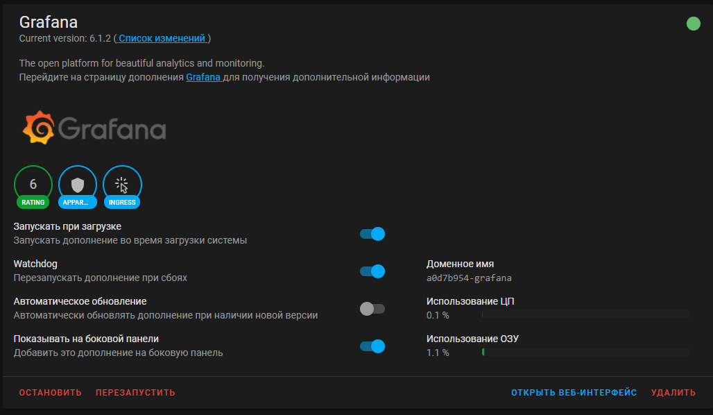 Подключаем Grafana к Home Assistant