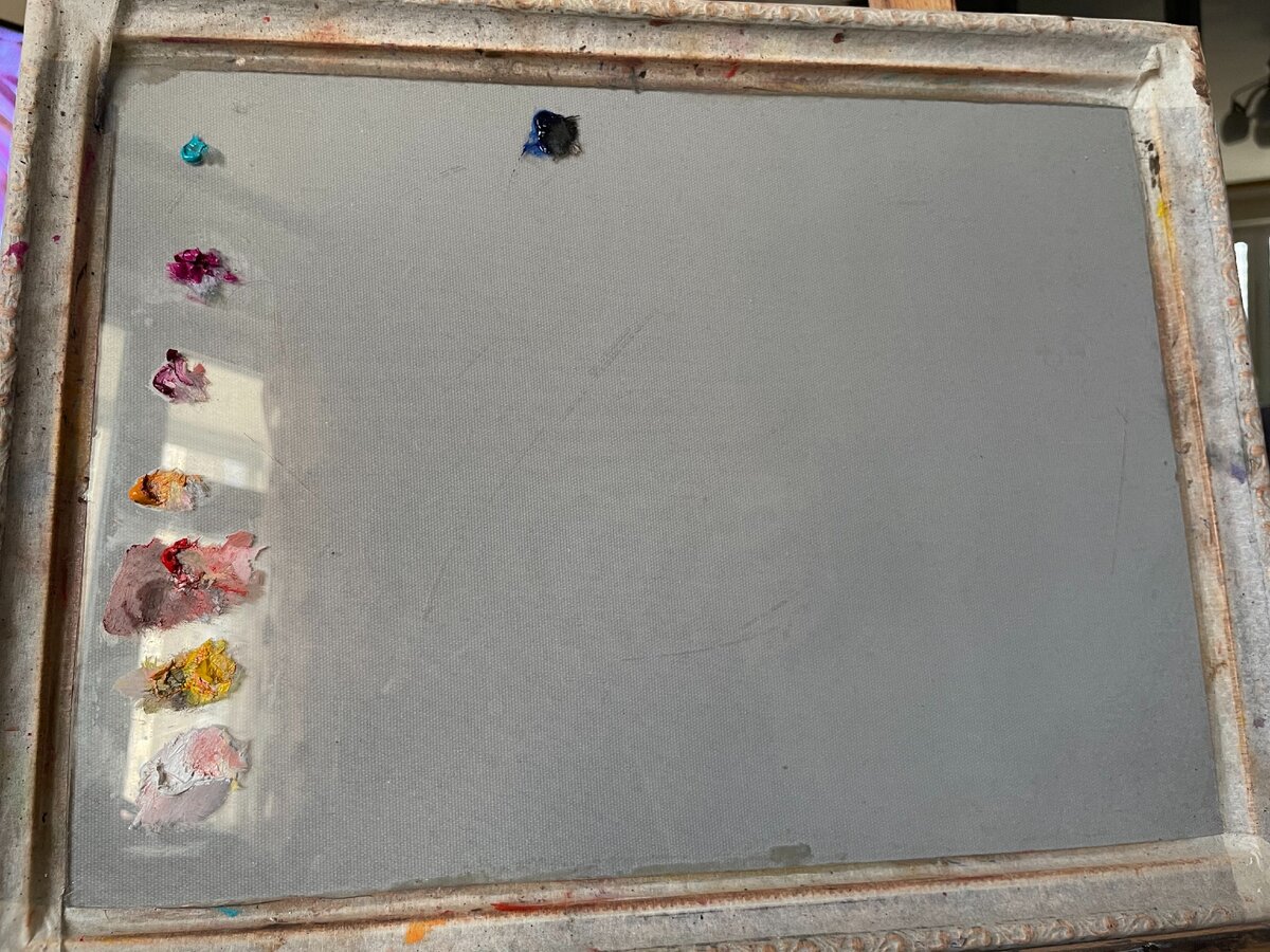 Моя самодельная палитра со стеклянной поверхностью. Фото автора