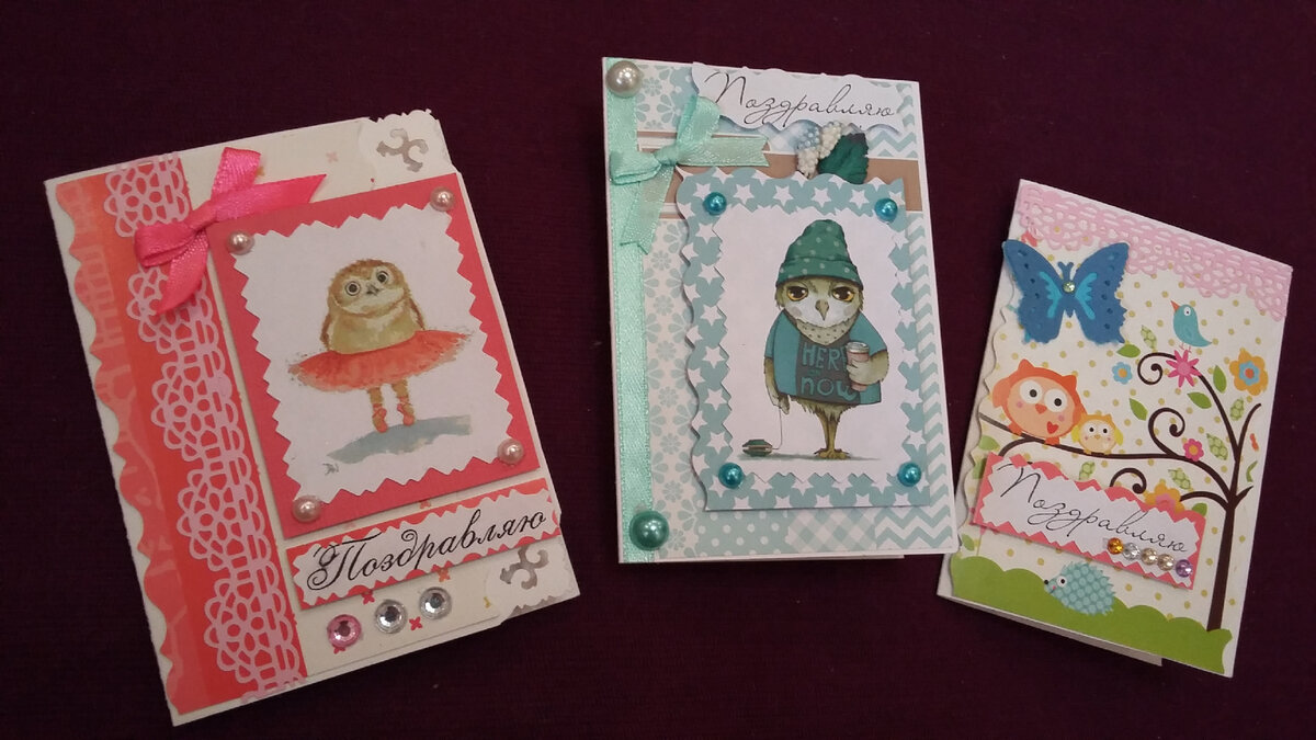 Маленькие букетные открытки