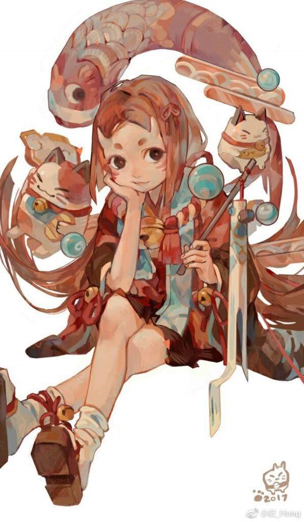 Дзасики-вараси с рожками