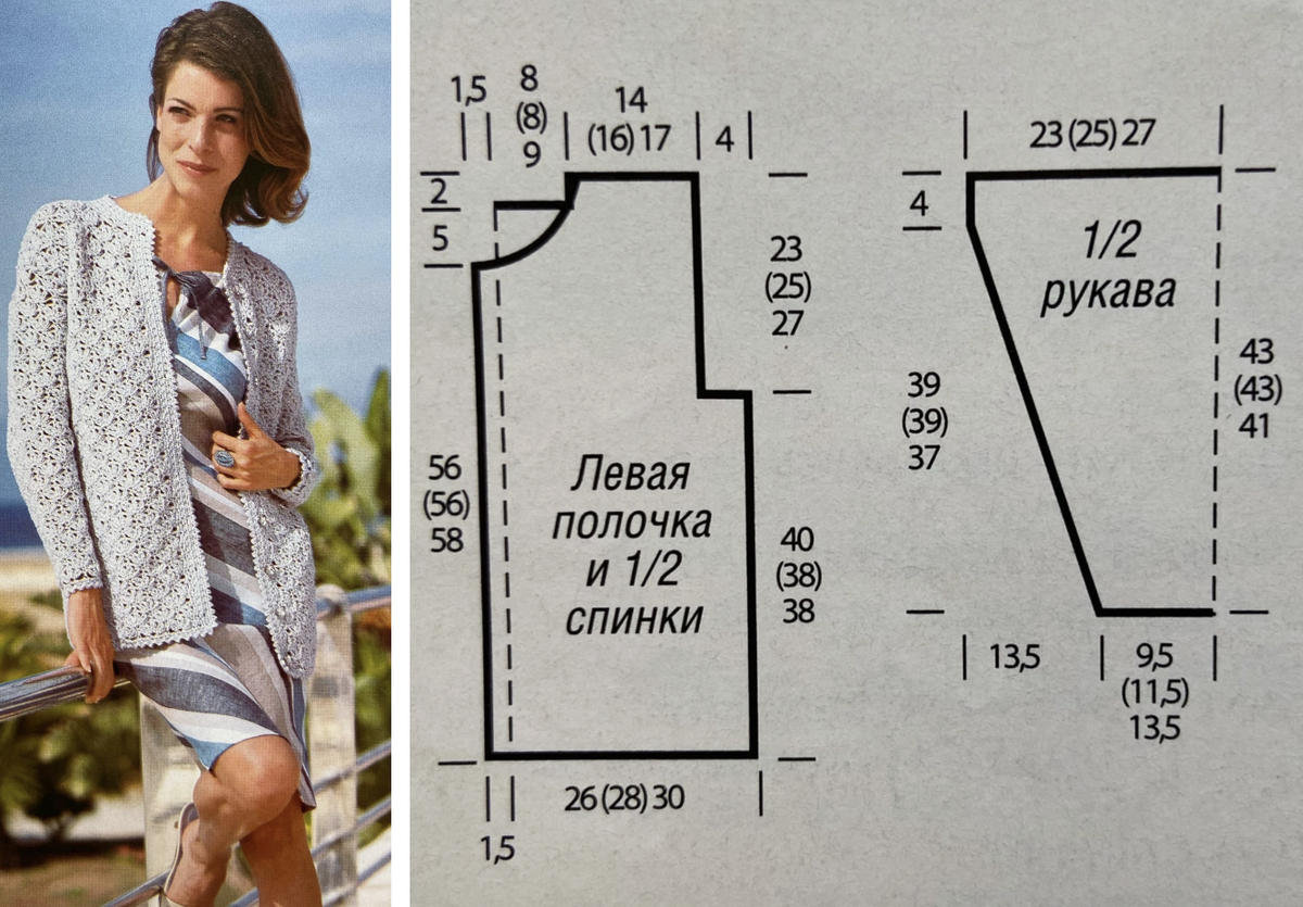 Выкройка кардиган женский 3-03
