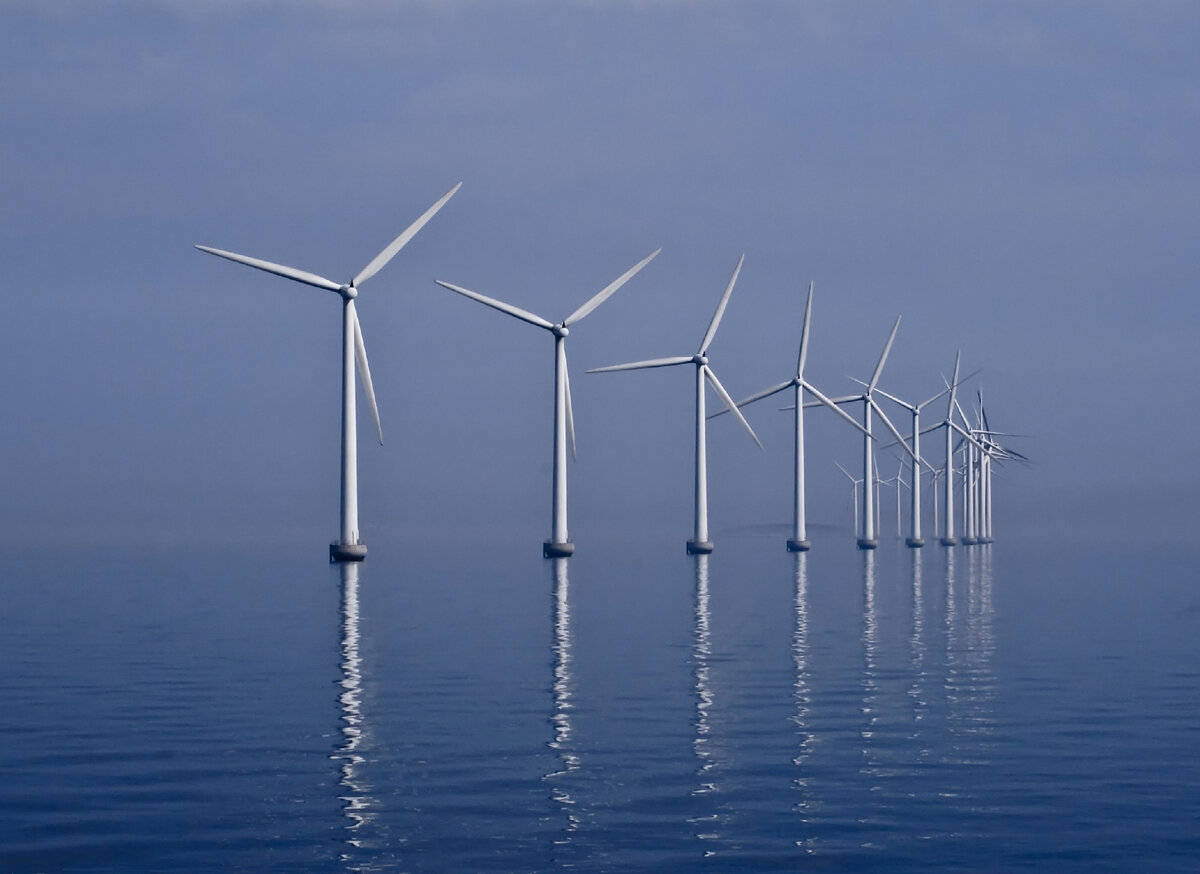 Шельфовые ВЭС В Дании.. Шельфовая ветряная электростанция. Оффшорная ветряная электростанция. Ветропарк Walney Extension.