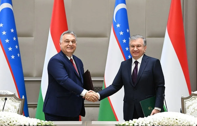 Встреча Шавката Мирзиёева с Виктором Орбан