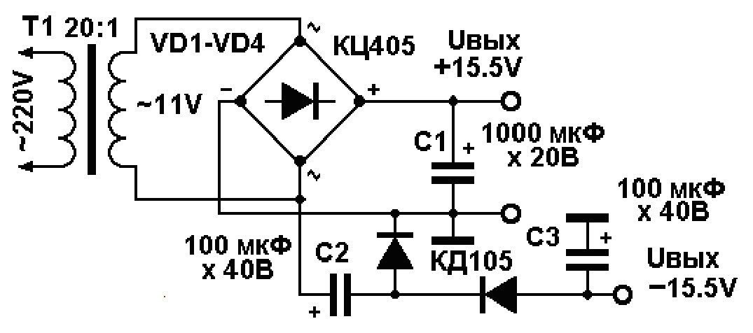 Как получить двухполярное напряжение питания из однополярного | RADIO ...