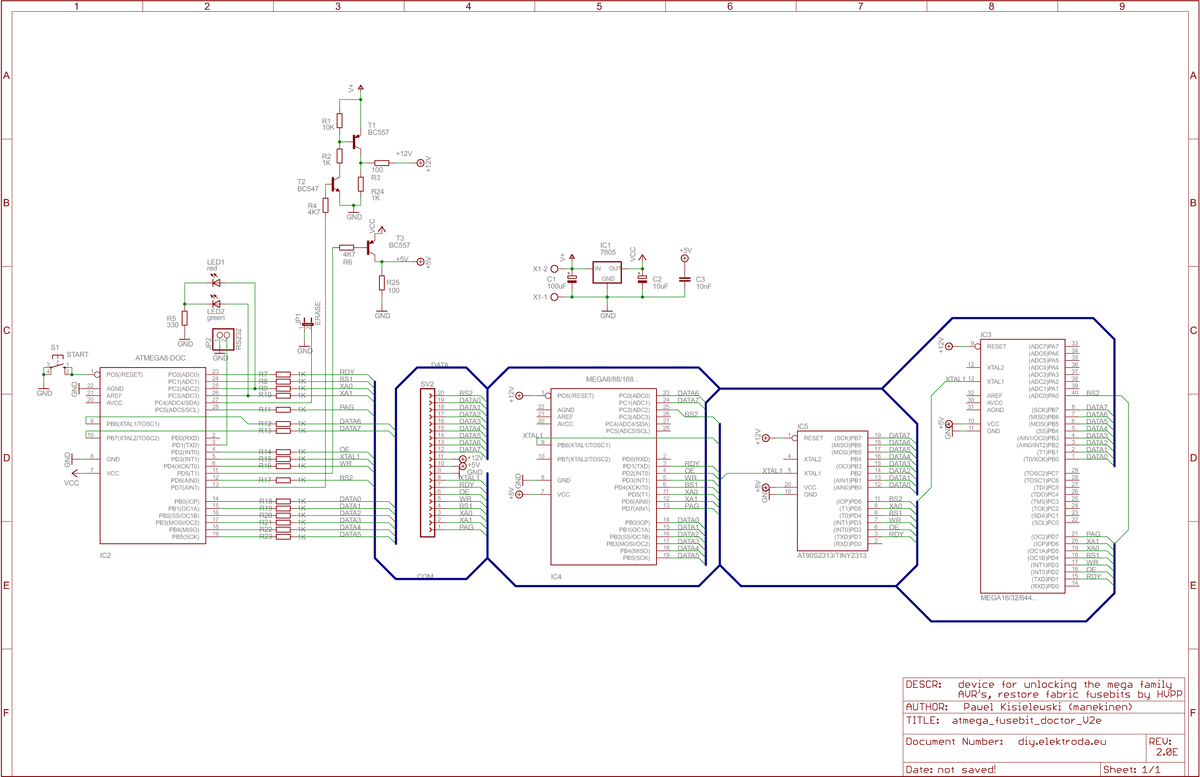Вверху есть ключи на транзисторах которые подают 5 и 12 вольт на восстанавливаемые микросхемы.