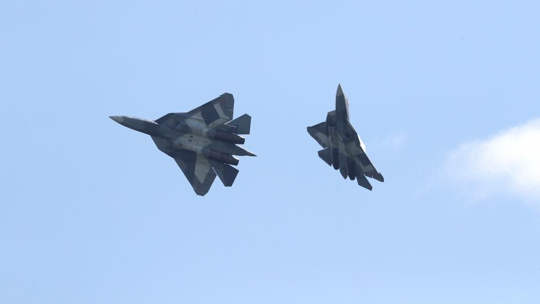 Многофункциональный истребитель Су-57. Фото: ИЗВЕСТИЯ/Александр Казаков