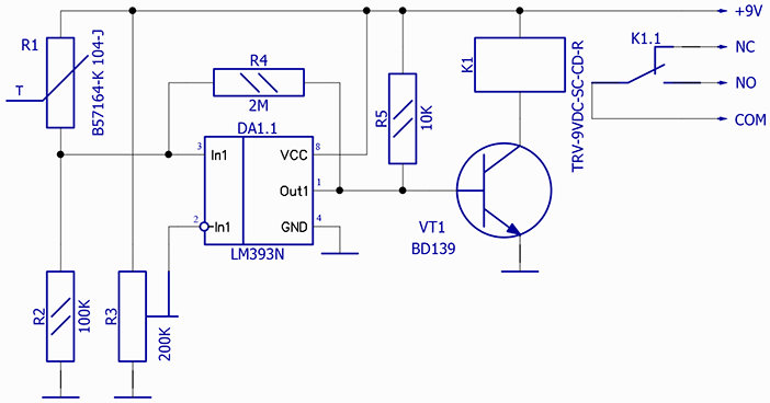 Компаратор lm393 схема включения