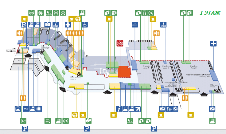 План аэропорта в милане