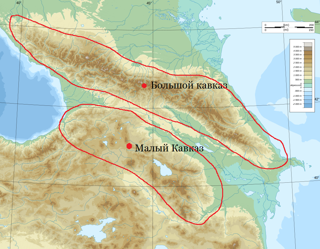 Границы кавказских гор. Малый Кавказ горы на карте. Малый кавказский хребет на карте. Хребет малый Кавказ на карте. Большой Кавказ и малый Кавказ на карте.