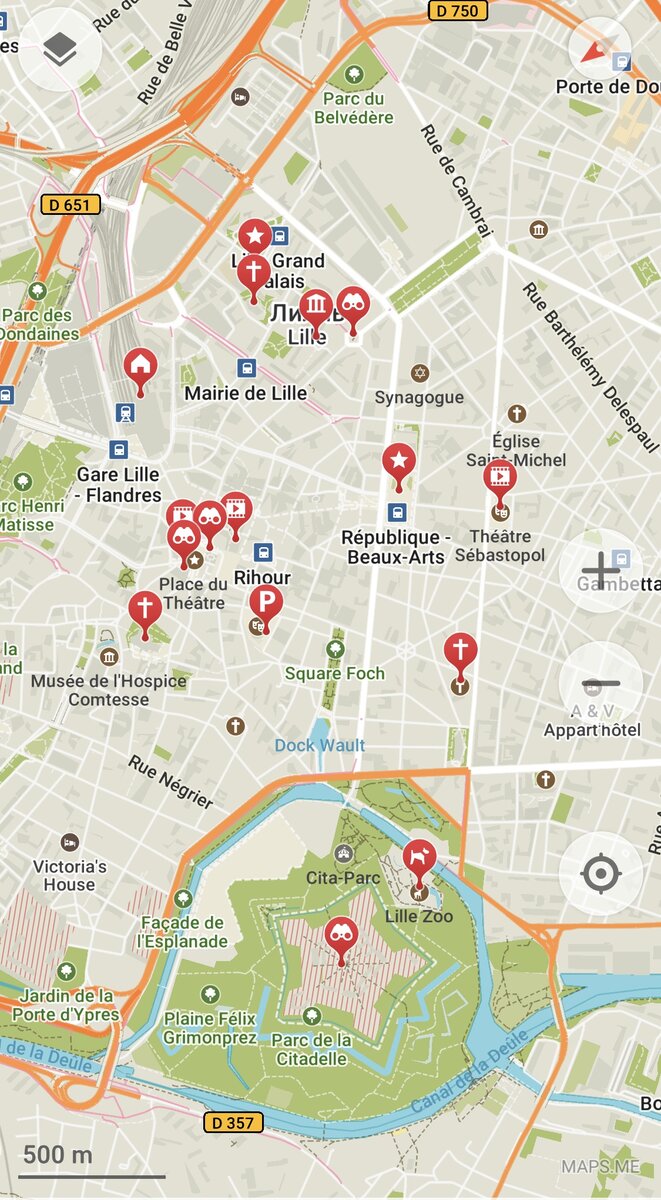 Маршрут с достопримечательностями