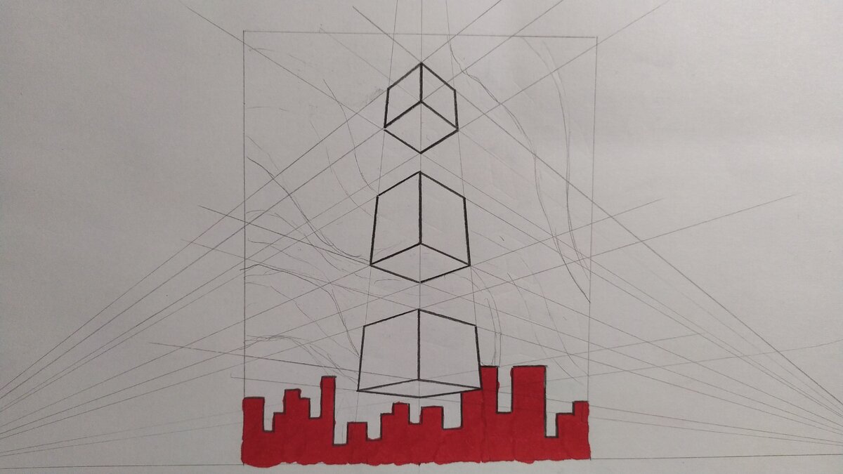 Что не получилось в линейной трехточечной перспективе | РИСУЮ ДОМА | Дзен