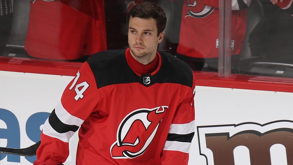 Егор Яковлев в составе Нью-Джерси Девилз.