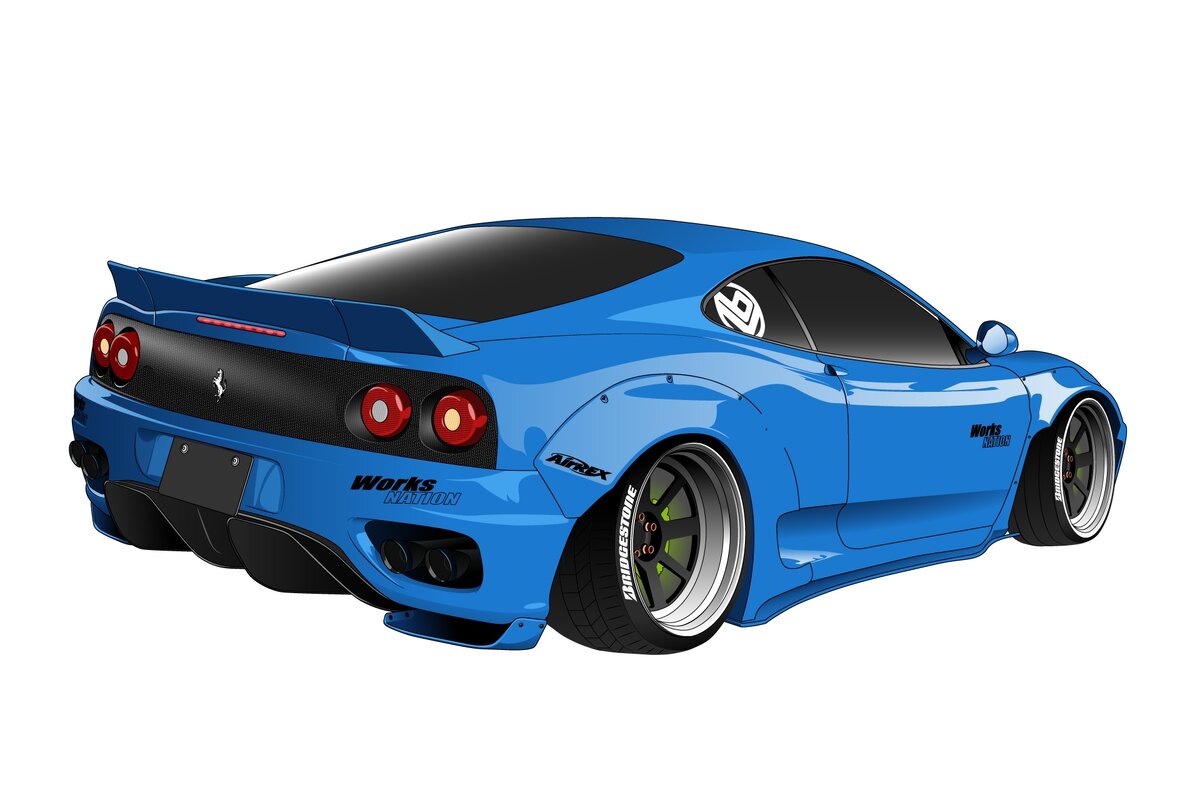 Ferrari Modena 360 castom в векторе | ImberWide design | Дзен