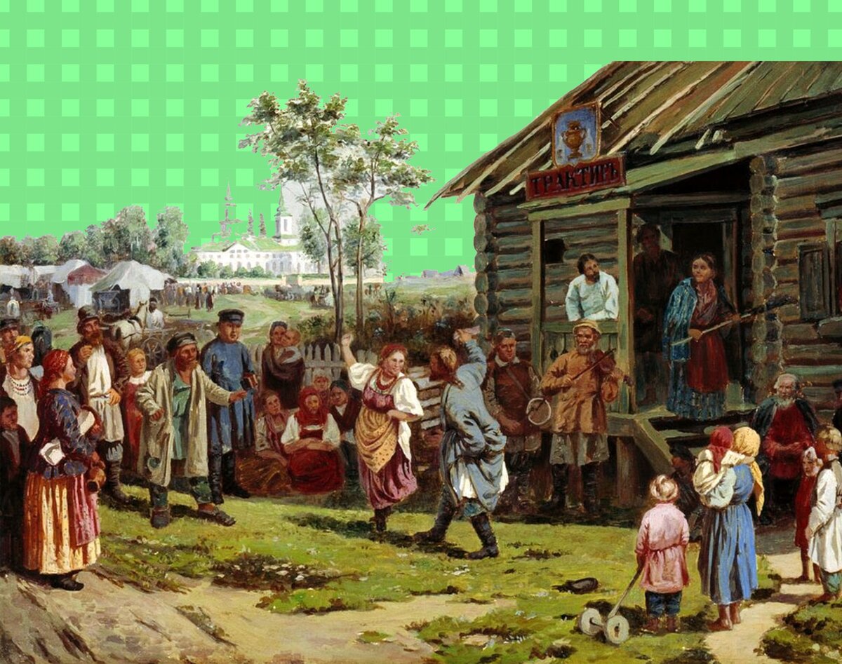 Фрагмент картины И. Прянишникова «Сельский праздник»