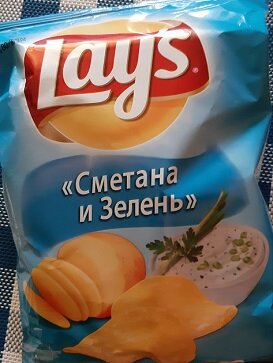 чипсы Lay`s "Сметана и зелень"