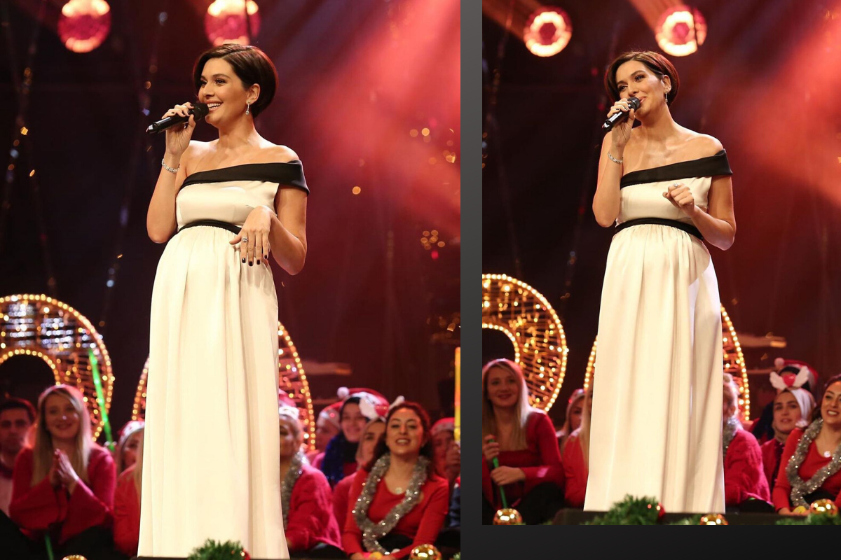 Знаменитая турецкая актриса Бергюзар Корель на выступлении в декабре 2019