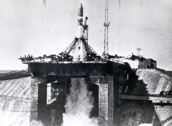 Стартовая площадка на Байконуре в 1960 году (фото с сайта https://altapress.ru/)
