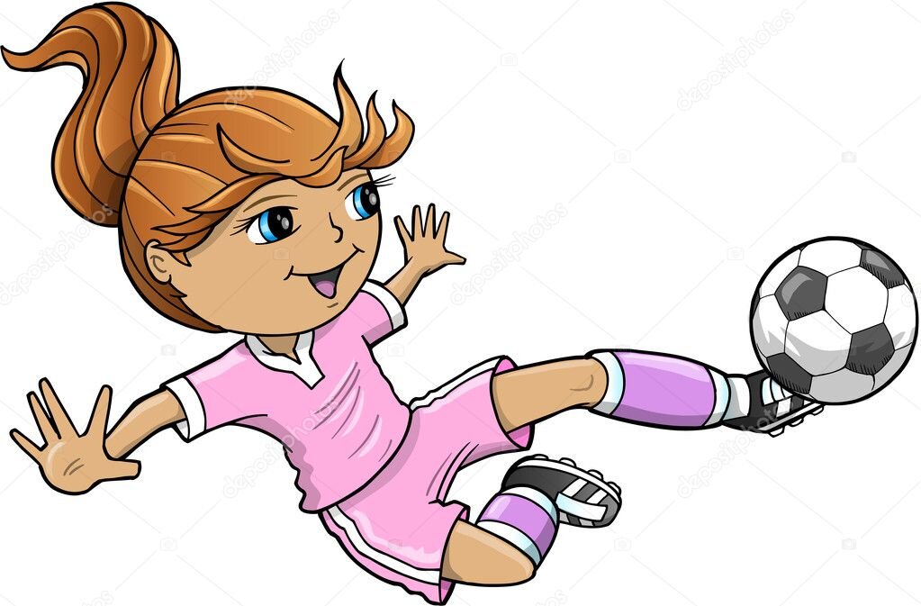 Chica jugando a futbol
