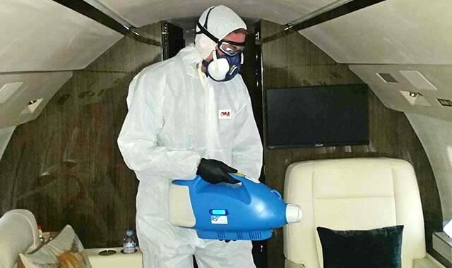 Обработка самолета от вирусов