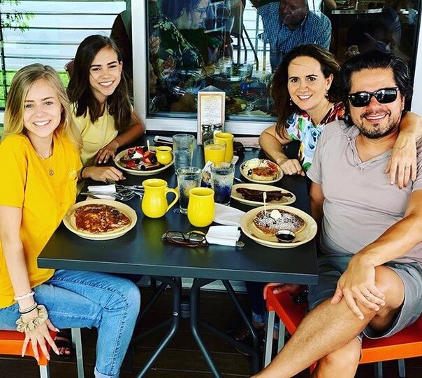 Кристиан Рэй  в кругу семьи