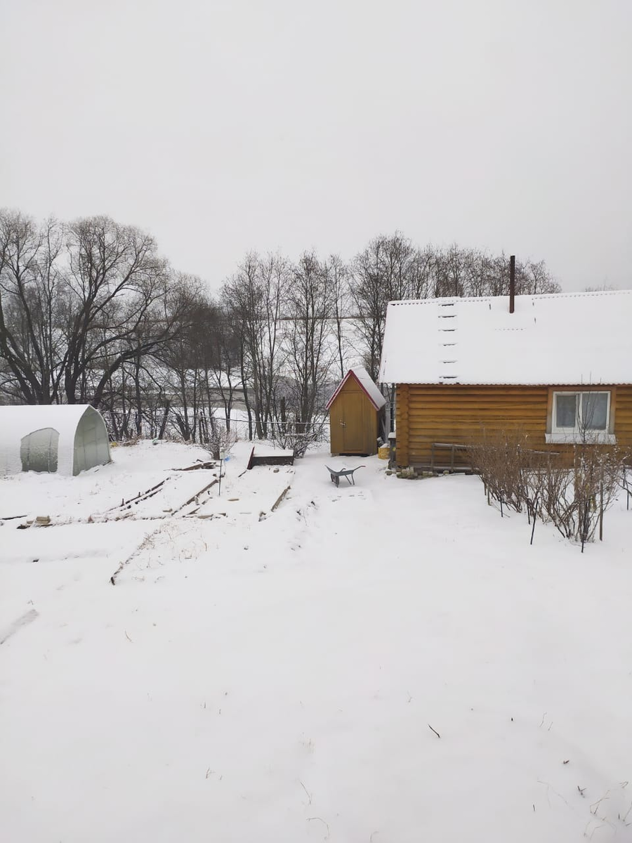 В кадре банька и дальняк (он на всякий случай, так то в доме все удобства).