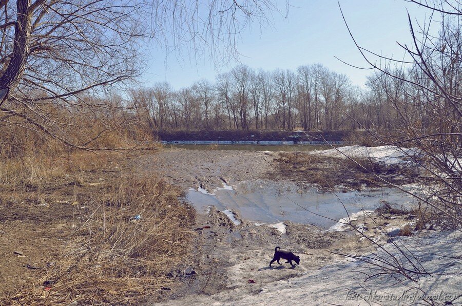 2. Снег еще не весь растаял по берегам

