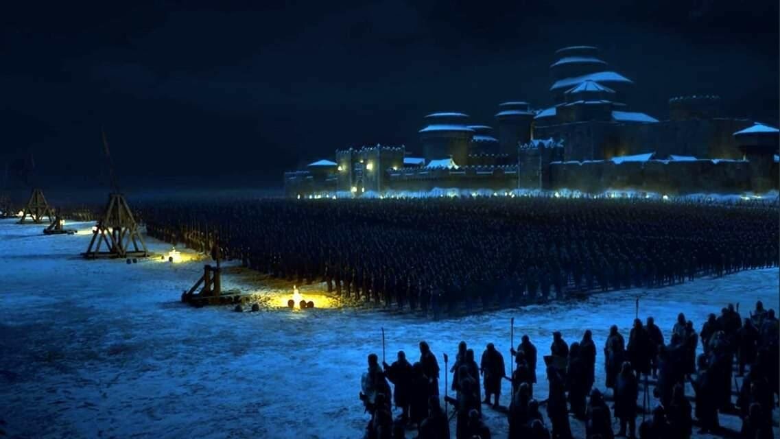 Армия, защищающая Винтерфелл.