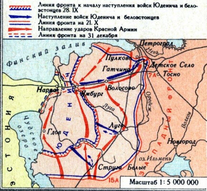 Главнокомандующий белой армии действия которой обозначены на схеме