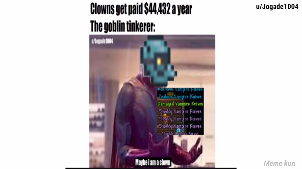 Клоунам платят 44432 доллара в год. Гоблин инженер думает : может быть я клоун.