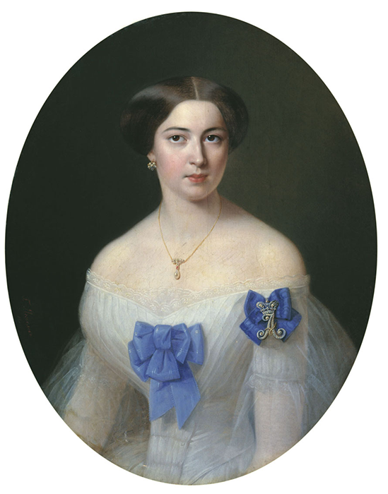 Гавриил Яковлев.  Портрет фрейлины Александры Павловны Александровой, 1855