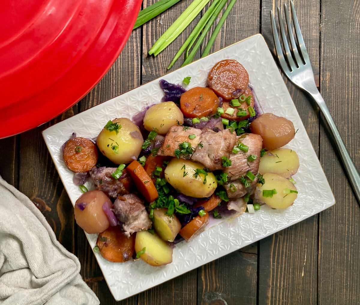 Жаркое по - домашнему из свинины с картошкой и капустой в духовке | Вкусно  & Сытно | Дзен