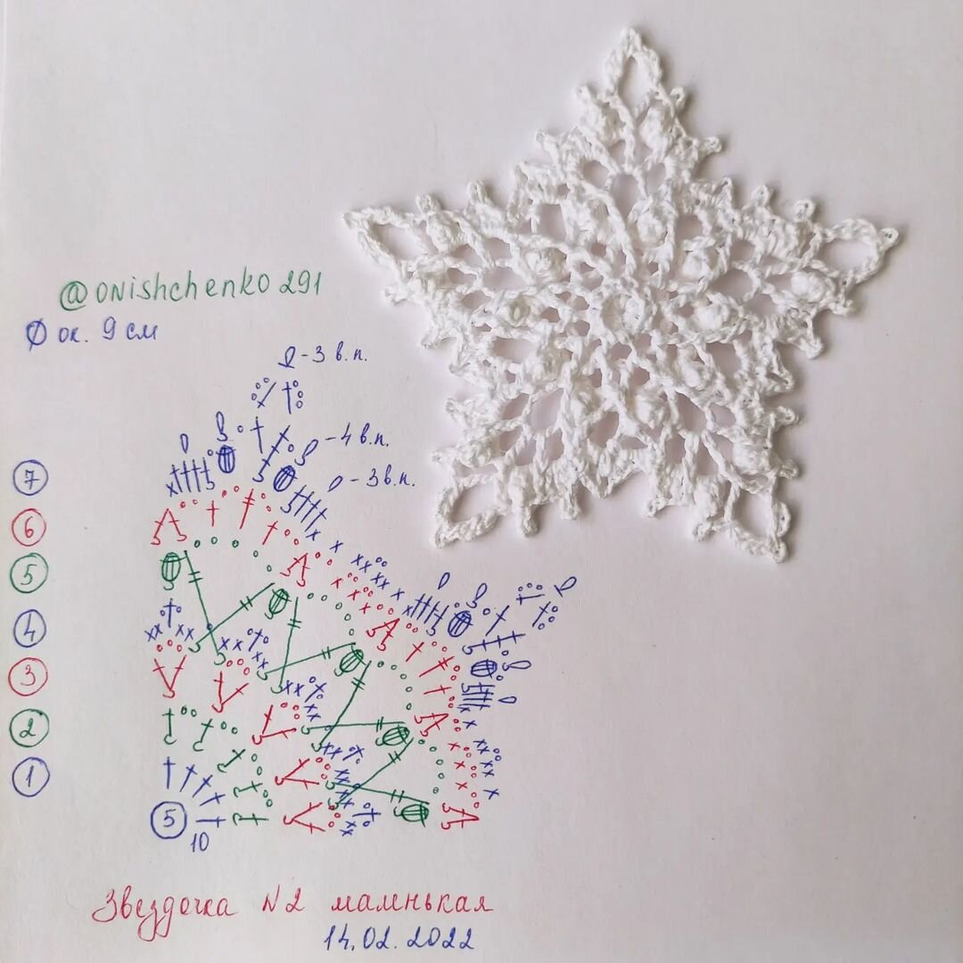 Гирлянда из снежинок для елочки, мастер-класс