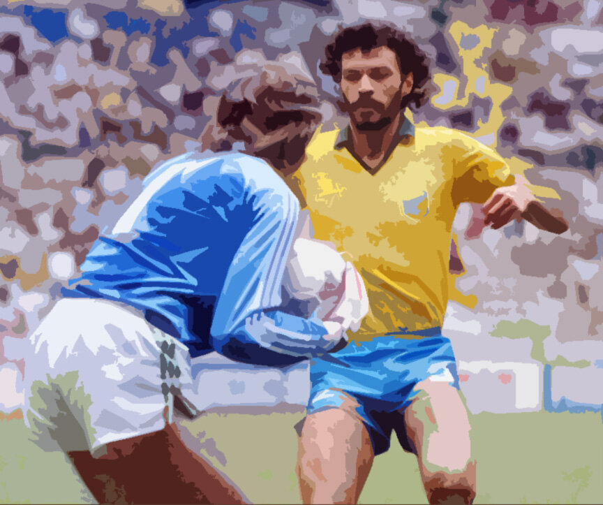 Пат Дженнингс в матче с бразильцами