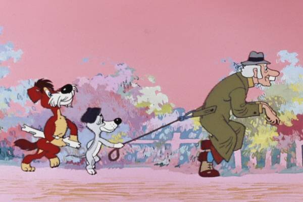 Кадр из мультфильма “Бобик в гостях у Барбоса”, режиссер Владимир Попов, 1977 г.