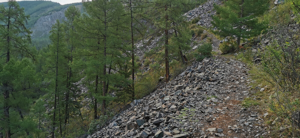 Первый подъём по тропе