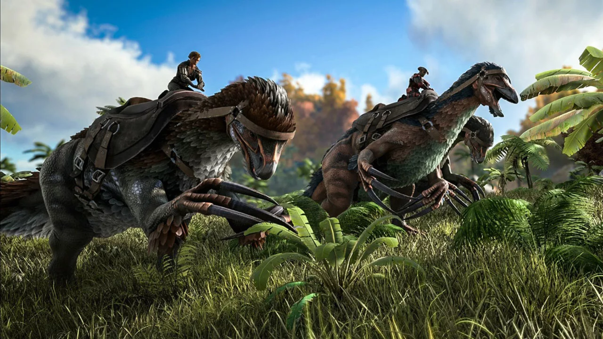 Поиграем в мир динозавров. Ark Survival Evolved Теризинозавр. Игра Ark Survival Evolved. Игра АРК сурвайвал динозавры. Нинтендо свитч АРК сурвайвал.