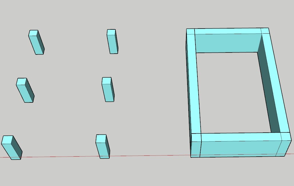 чертёж фундамента для дома 5х9 из бытовок