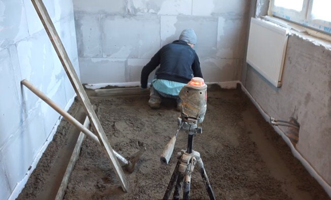 Выравнивание раствора