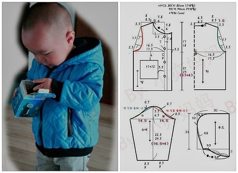 Выкройка зимней детской куртки Андрей
