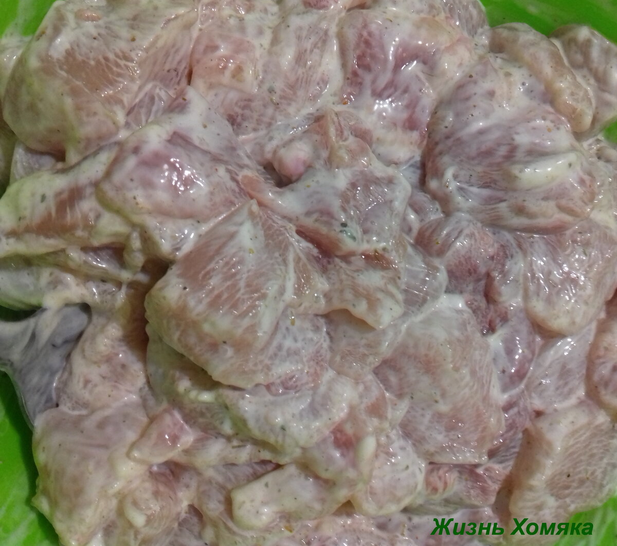 Фото автора.  Филе курицы+специи для курицы+соль+перец+майонез