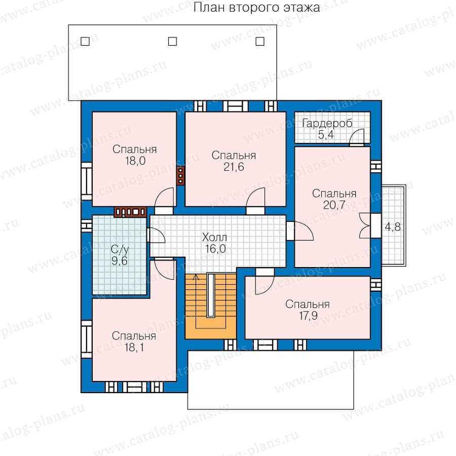 Проект двухэтажного дома 267м² в европейском стиле с террасой и четырьмя  спальнями | Проекты Коттеджей | Дзен