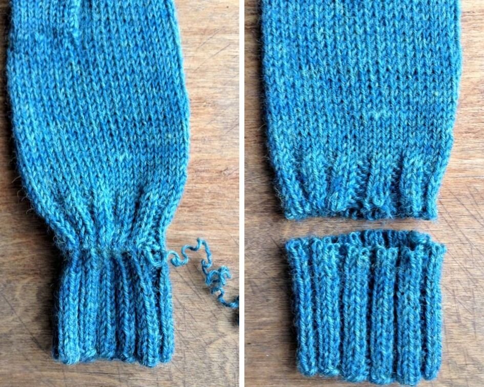 Распустили вязаное. Укоротить вязаное изделие. Как распустить вязаное изделие. Растянулась резинка на шапке. Как распушить вязаное изделие.