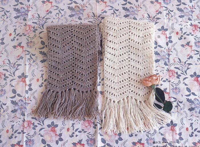 Зигзаг крючком (узор шеврон). Вязание по схеме. Урок 97 zigzag crochet