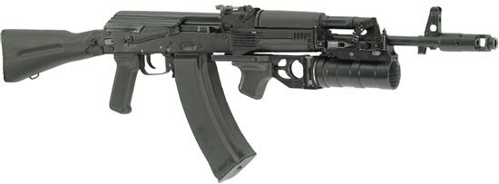 ГП-34
установленный на АК-74М с 60-ти зарядным магазином
