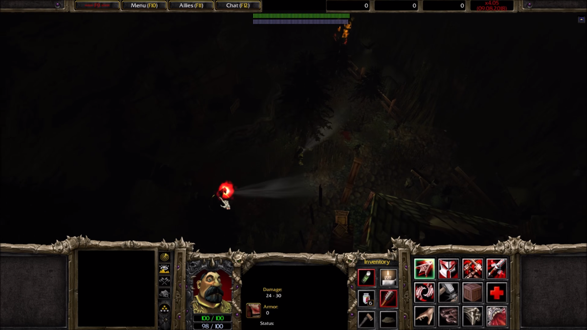 Выживший убегает от маньяка