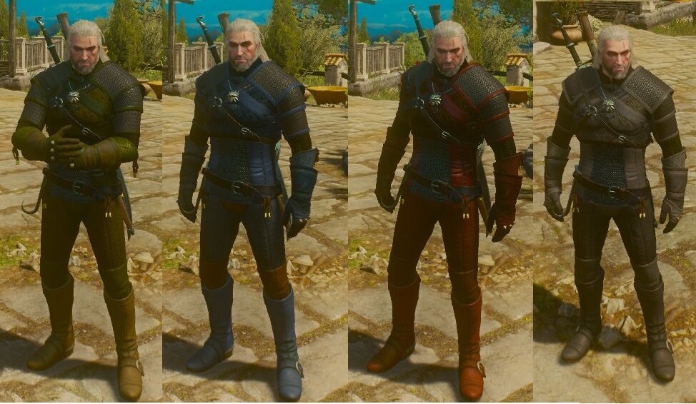 Зеленый, синий, темно красный, серый