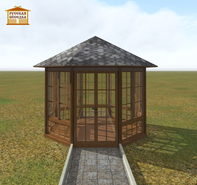 3D-модель беседки Дания, выполненная архитекторами Русской Беседки