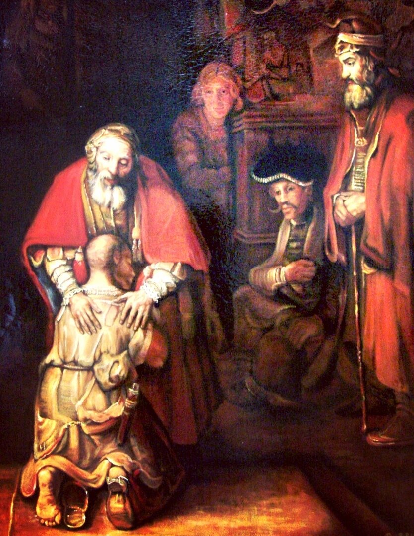 Рембрандт. "Возвращение блудного сына" (ок 1666 - ок 1669  гг.).